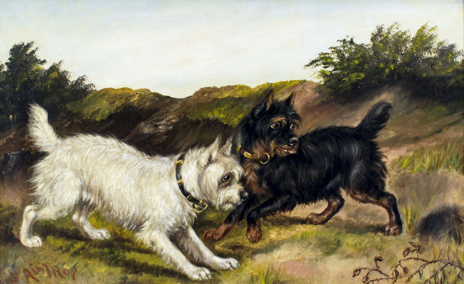 Edward Aistrop (UK,1880-1920) oil painting antique (1 of 12)