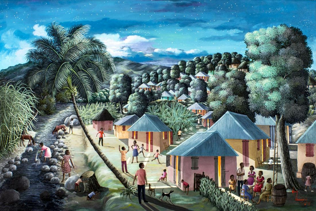 Henry Thezume (Haiti,20C) oil painting (1 of 12)