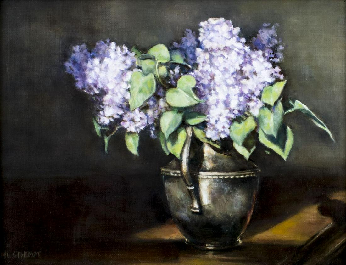 Mary Lou Schempf (NJ,20C) oil painting antique (1 of 12)