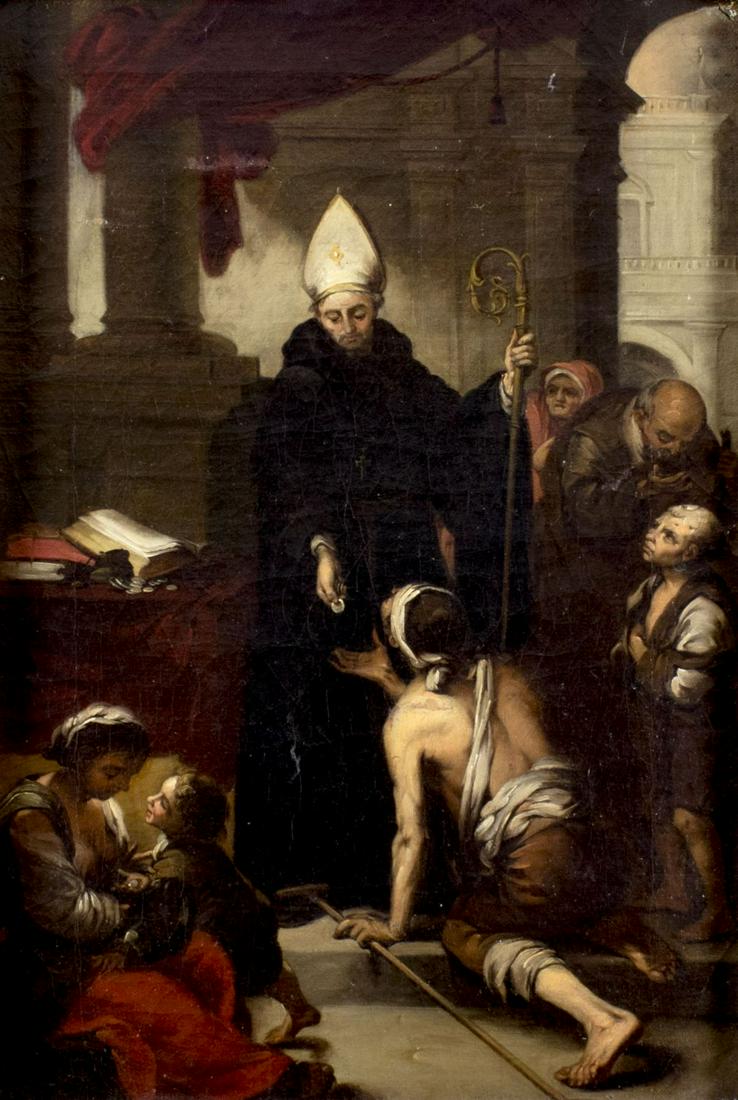 Antique 19C European oil painting (1 of 12)