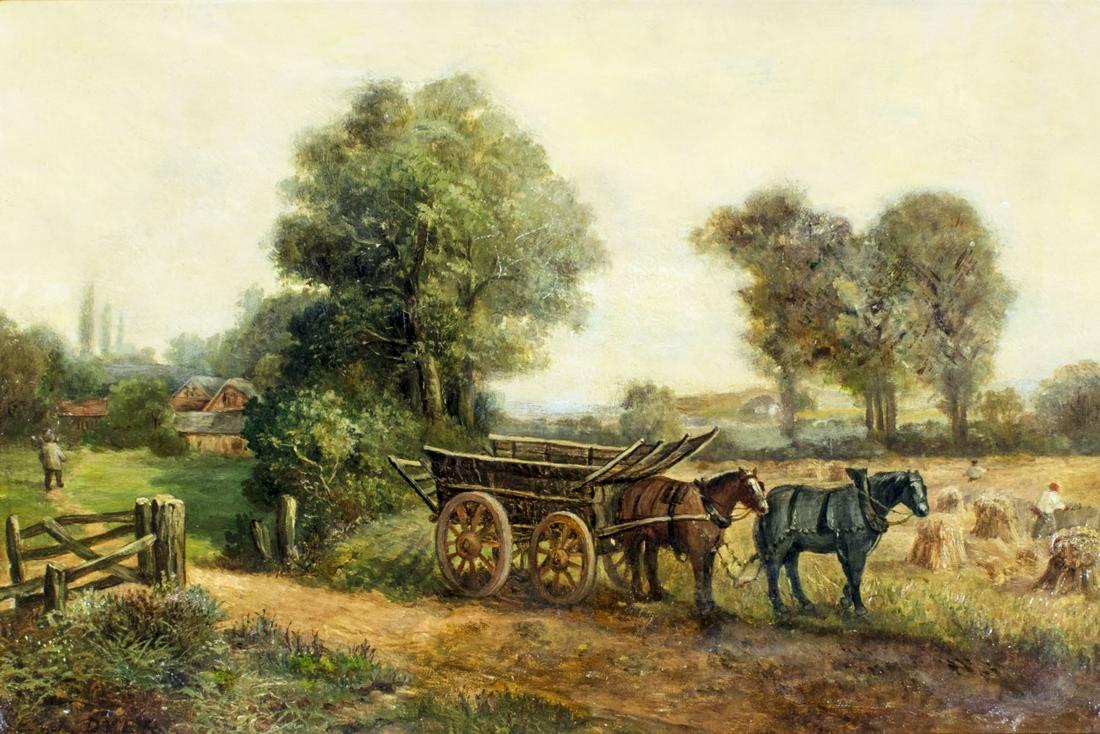 E Dyer (UK,19/20C) oil painting antique (1 of 12)