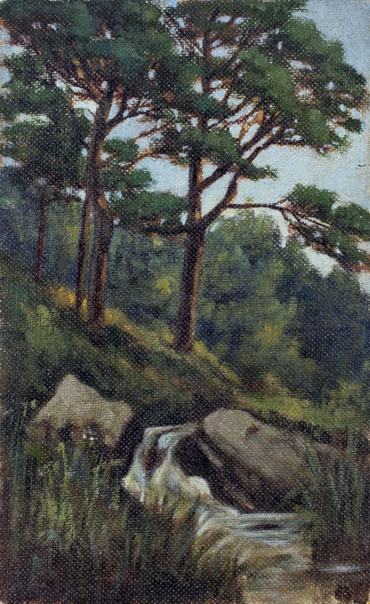 William A Drake (Canada,1891-1979) oil painting: ARTIST: William Alexander Drake (Canadian, 1891 - 1979) NAME: Landscape MEDIUM: oil on board CONDITION: Very good. No visible inpaint under UV light. SIGHT SIZE: 13 x 8 inches / 33 x 20 cm FRAME SIZE: