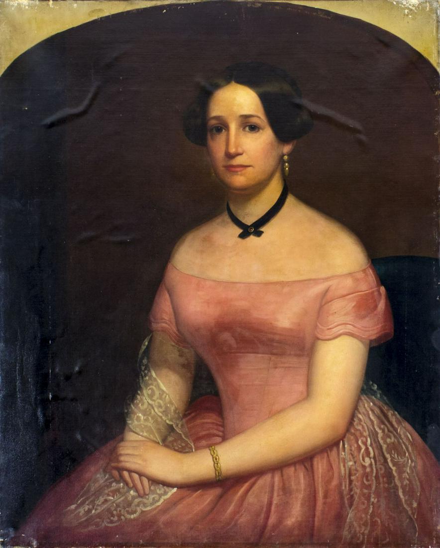 Antique 19C American oil painting (1 of 19)