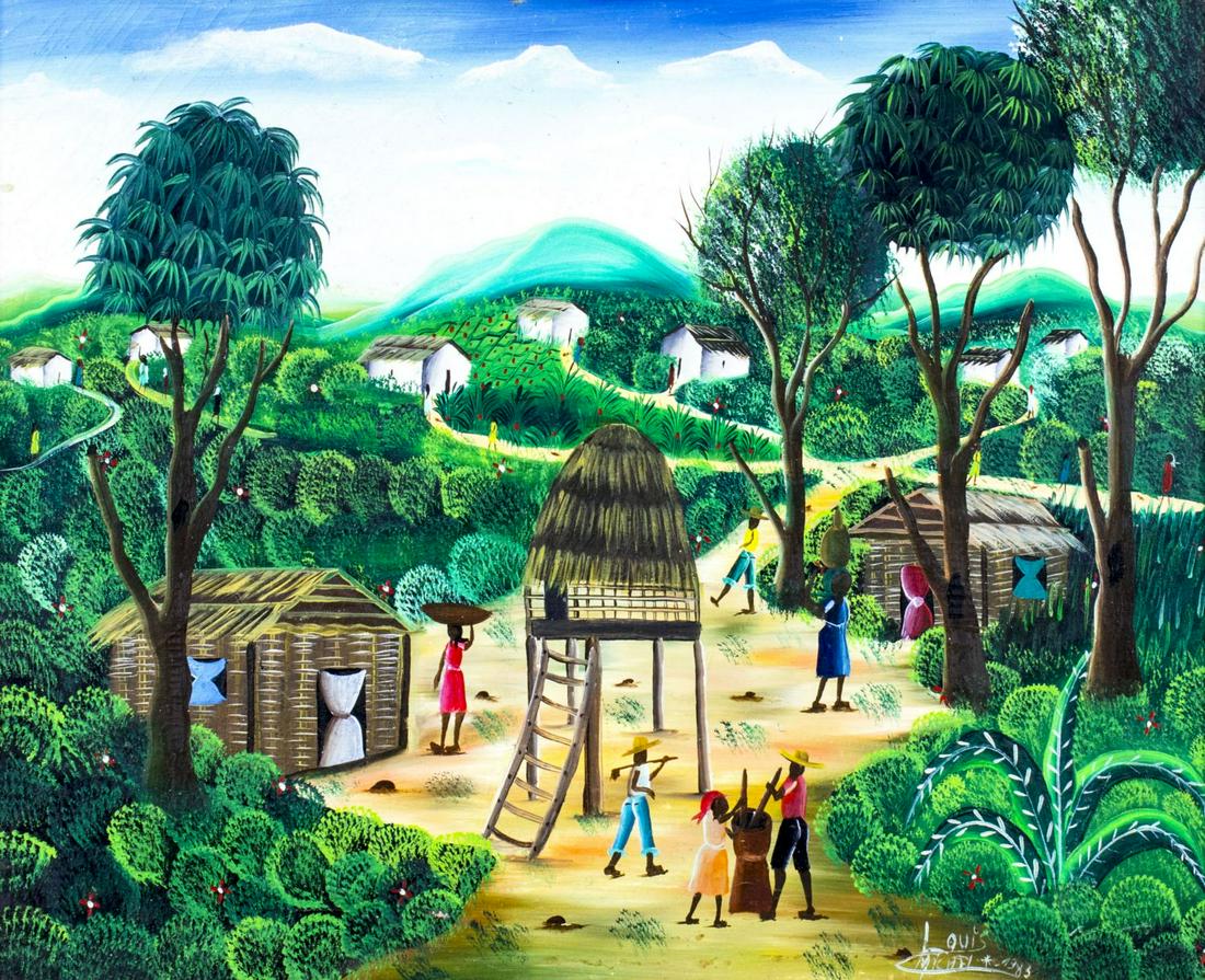 Louis Michel (Haiti,20C) oil painting (1 of 12)