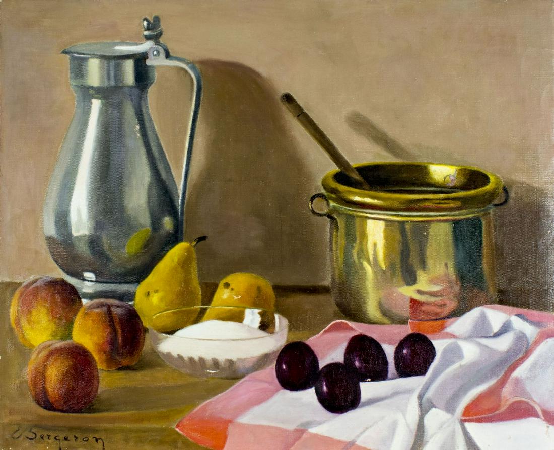 Eugene Bergeron (French,?-1996) oil painting (1 of 12)