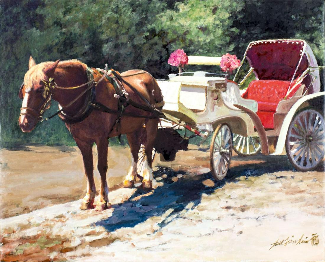 Xue Jian Xin (US,China,b 1954) oil painting (1 of 12)