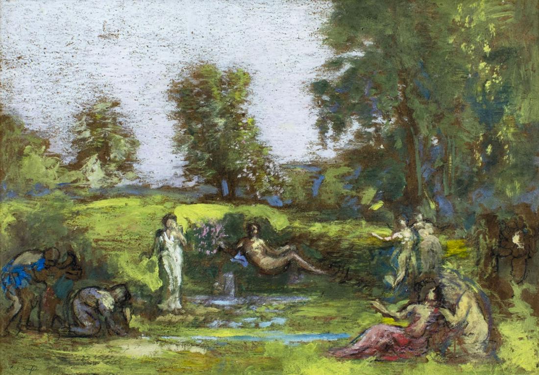 Karl Xavier Roussel (France,1867-1944) oil painting antique (1 of 19)