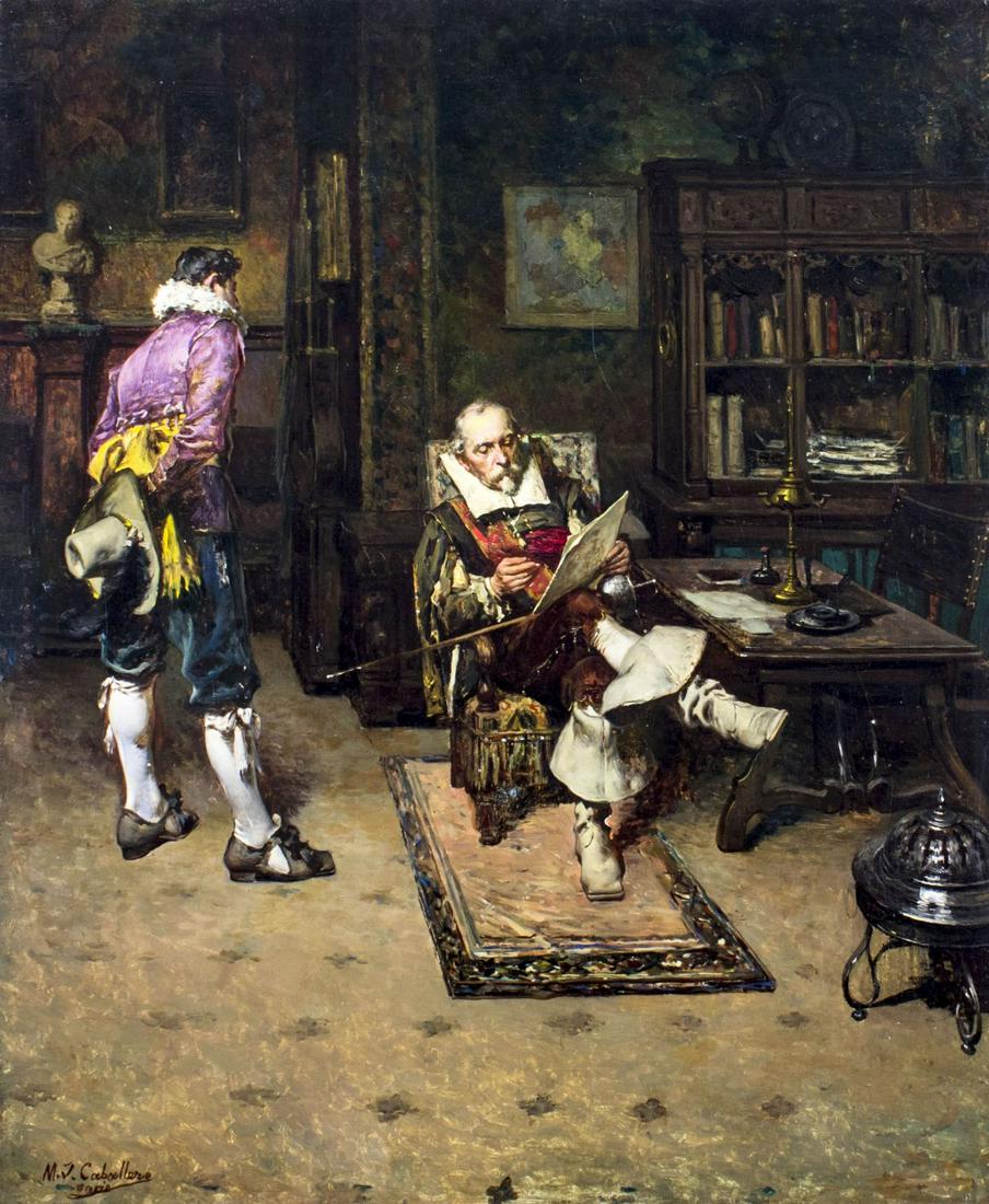Maximo Caballero (Spain,1867-1951) oil painting antique (1 of 13)