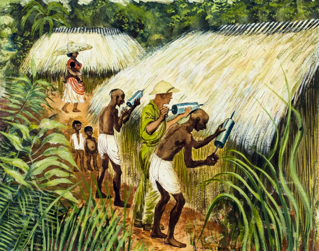 Howard Baer (MO,NY,1906-1986) gouache painting (1 of 12)