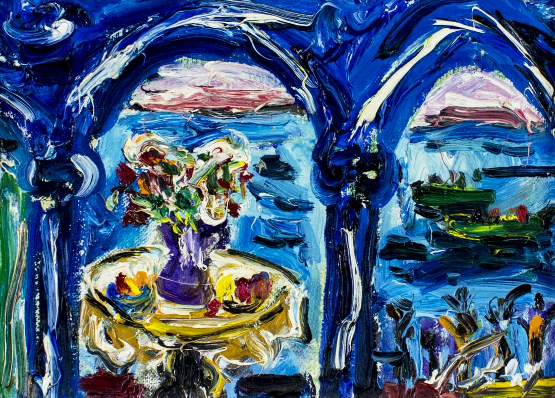 Amos Yaskil (Israel,b 1935) oil painting (1 of 12)