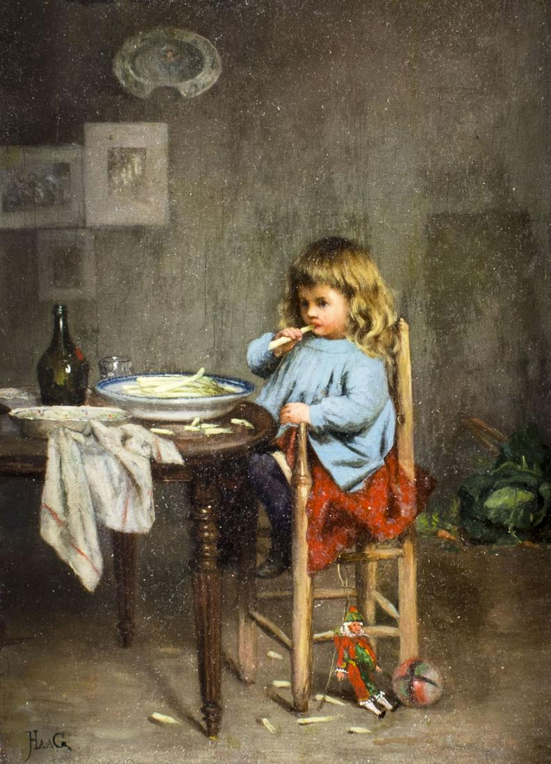 Jean Pierre Haag (France,1842 - 1921) oil painting antique (1 of 12)