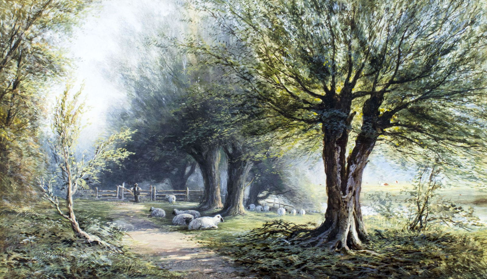 John Sharp (US,19/20C) watercolor painting (1 of 14)