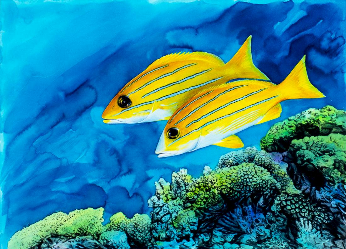 Chris Calle (US,b 1961) mixed media painting (1 of 12)