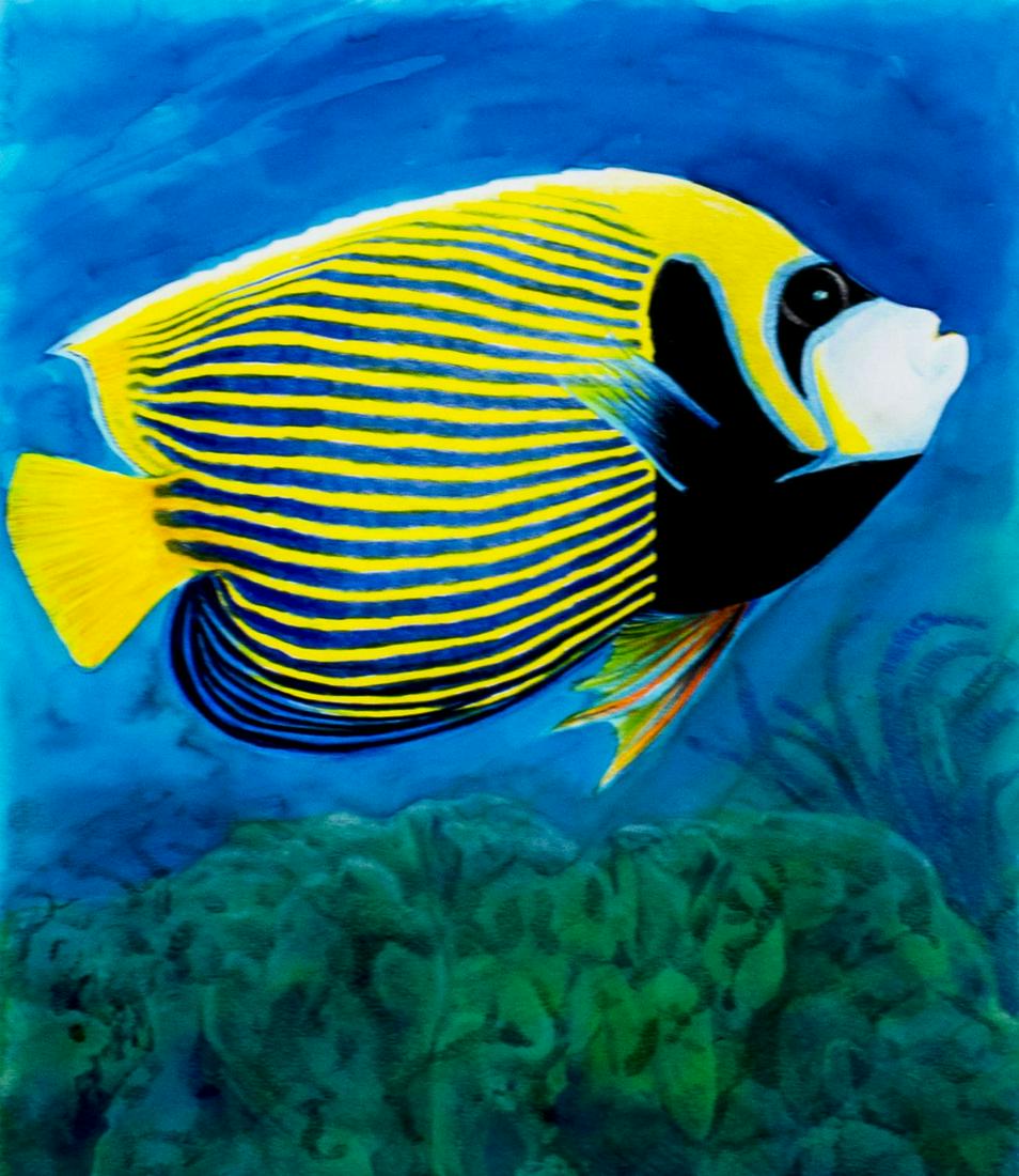 Chris Calle (US,b 1961) mixed media painting (1 of 10)