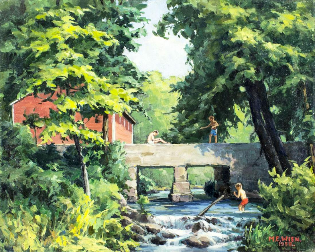 Mortimer E Wien (FL,1896-1992) oil painting (1 of 12)