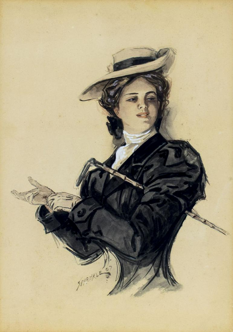 Arthur Sprenkle (PA,CA,1881-1940) watercolor painting antique (1 of 12)