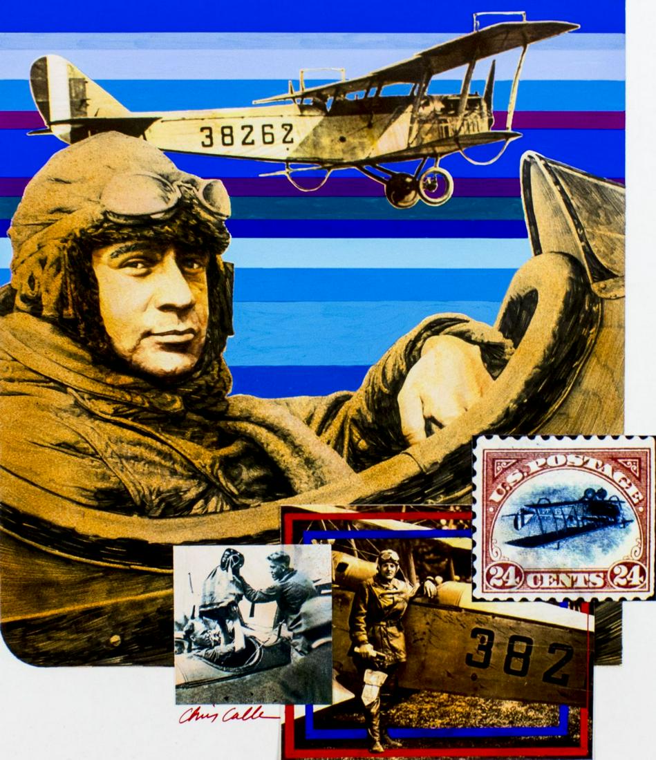 Chris Calle (US,born 1961) mixed media painting (1 of 12)