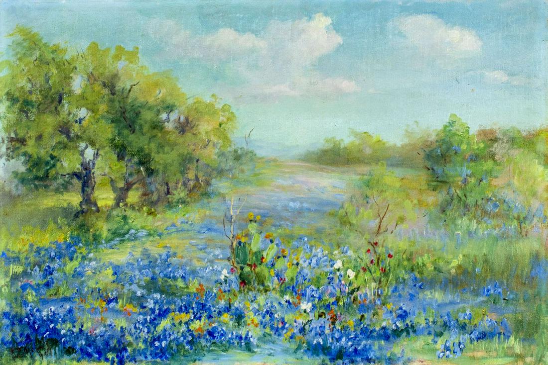 Eloise Polk McGill (TX,1868-1939) oil painting (1 of 12)