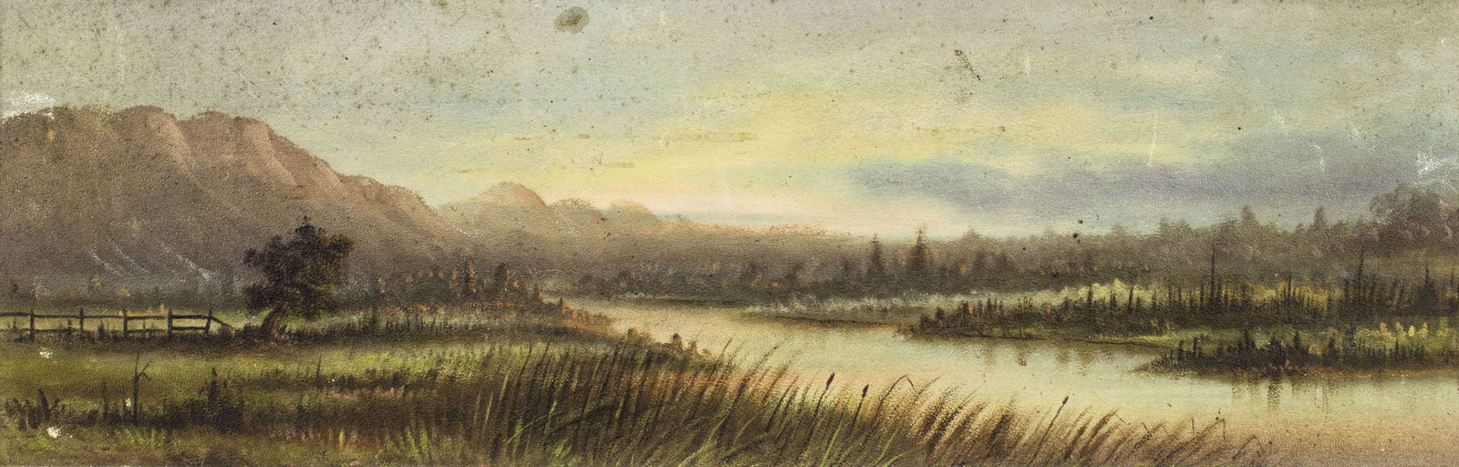 Antique early 20C American oil painting (1 of 12)