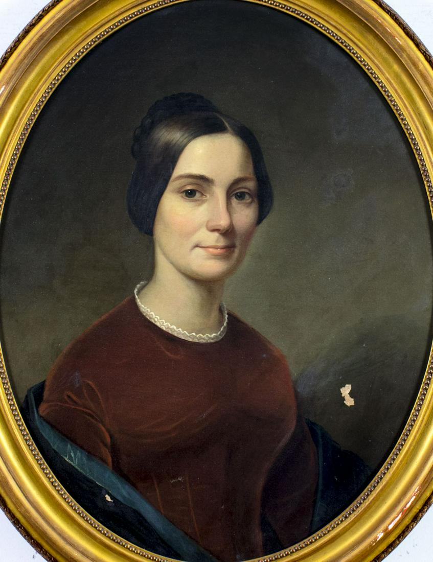 Antique 19C American oil painting (1 of 12)