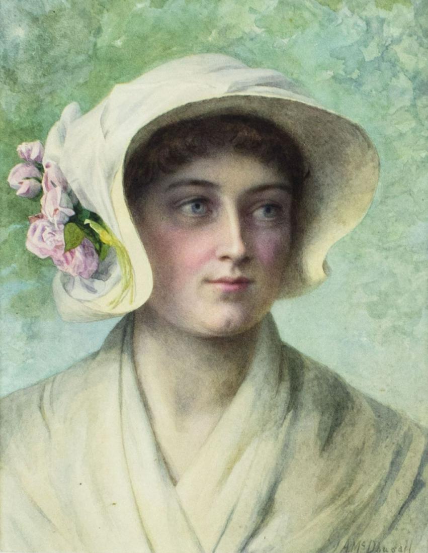 John McDougall (NJ,1810-1894) watercolor painting antique (1 of 12)