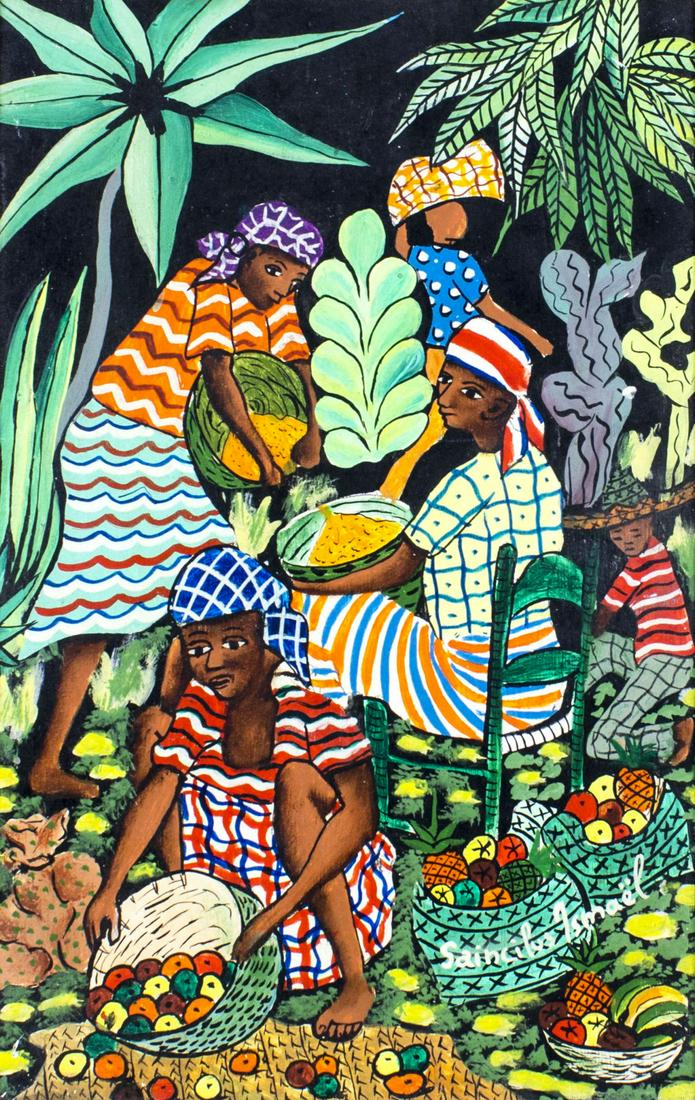 Ismael Saincilus (Haiti,1940-2000) oil painting (1 of 12)
