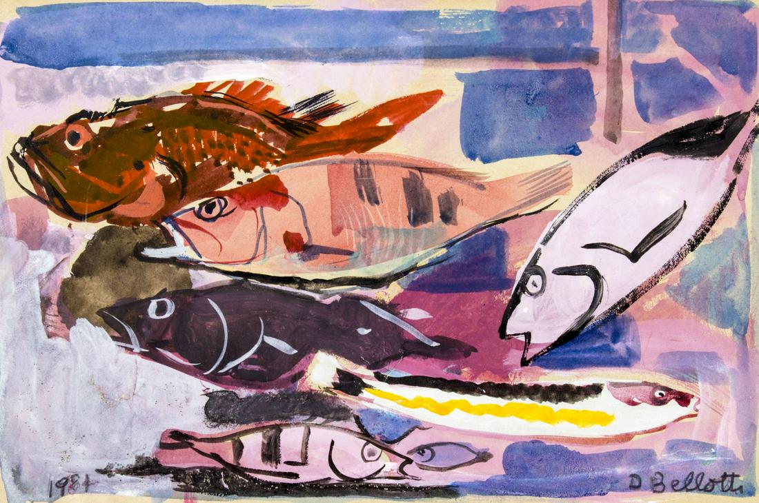 Dina Bellotti (Italy,1912-2003) watercolor painting (1 of 11)