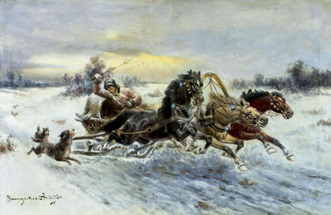 Adolf Baumgartner (Austria,1850-1924) oil painting antique (1 of 12)