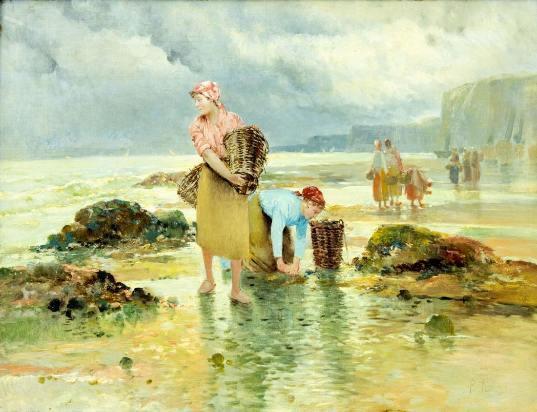 Pierre Testu (France,19/20C) oil painting antique (1 of 12)