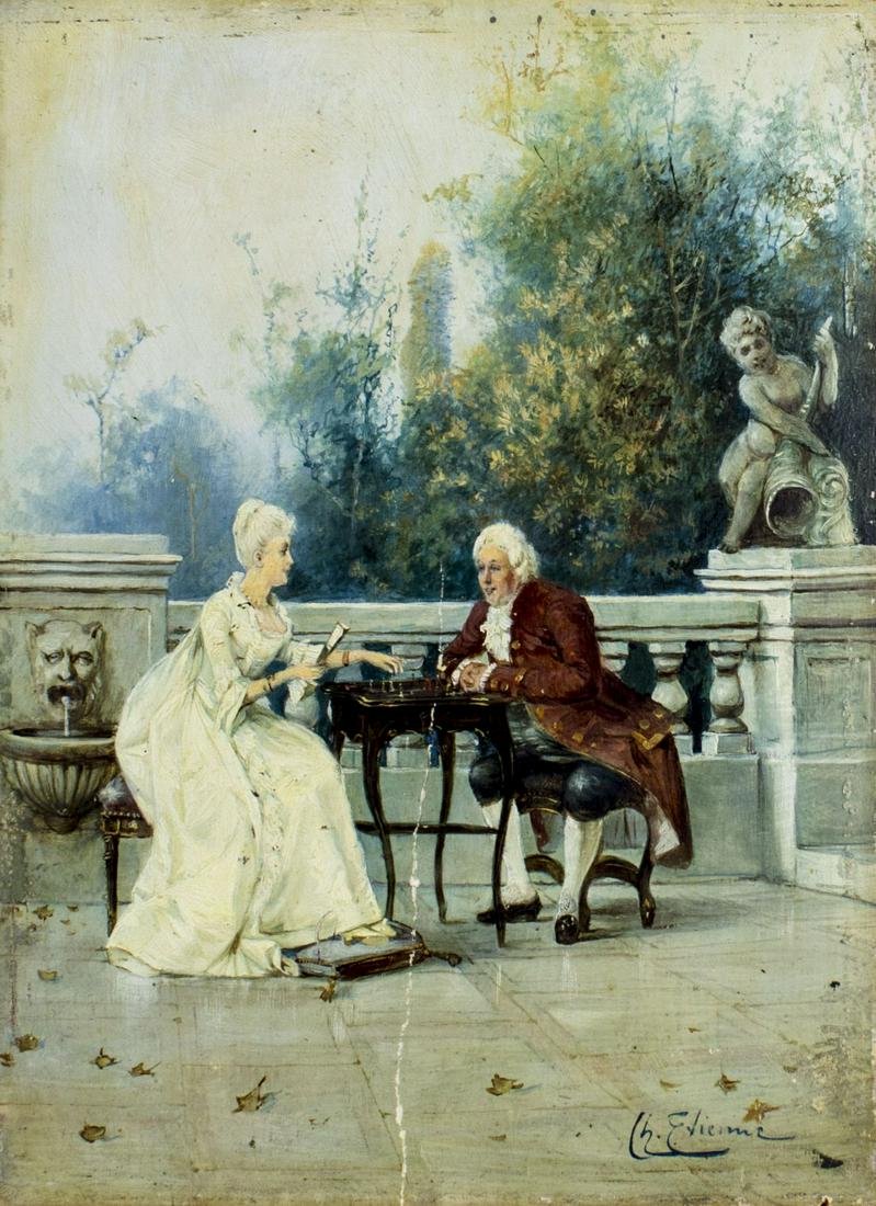 Charles Corpet Etienne (French,1831-1903) oil painting antique (1 of 12)