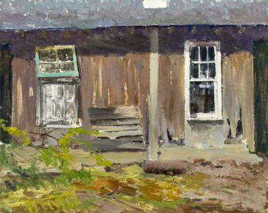 William A Drake (Canada,1891-1979) oil painting: ARTIST: William Alexander Drake (Canadian, 1891 - 1979) NAME: Old House YEAR: 1978 MEDIUM: oil on canvas board CONDITION: Very good. No visible inpaint under UV light. SIGHT SIZE: 16 x 20 inches / 40