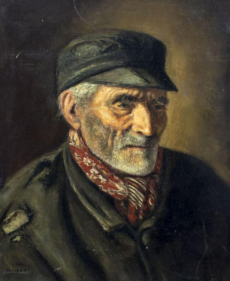 ATTRIB Francois Herain (France,1877-1962) oil painting antique (1 of 12)