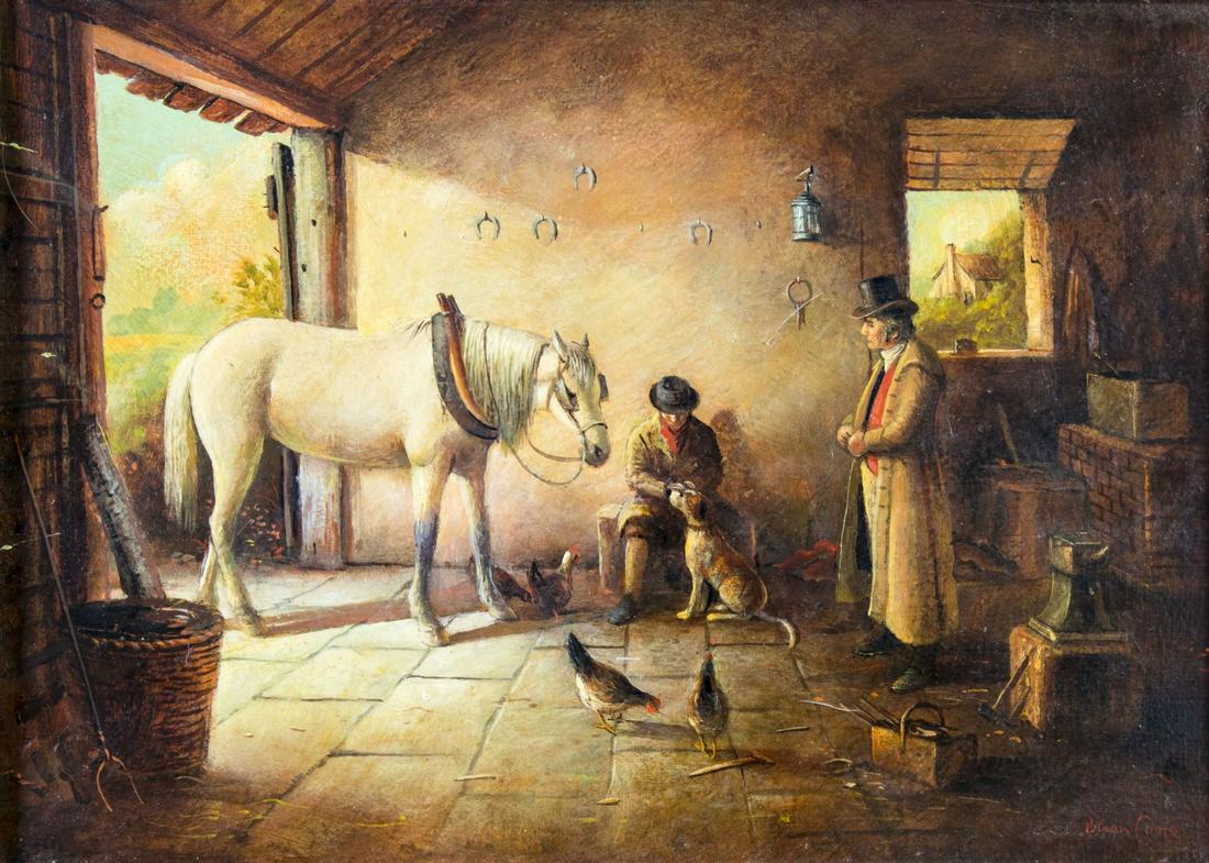 Brian Coole (US,UK,1939-?) oil painting (1 of 12)