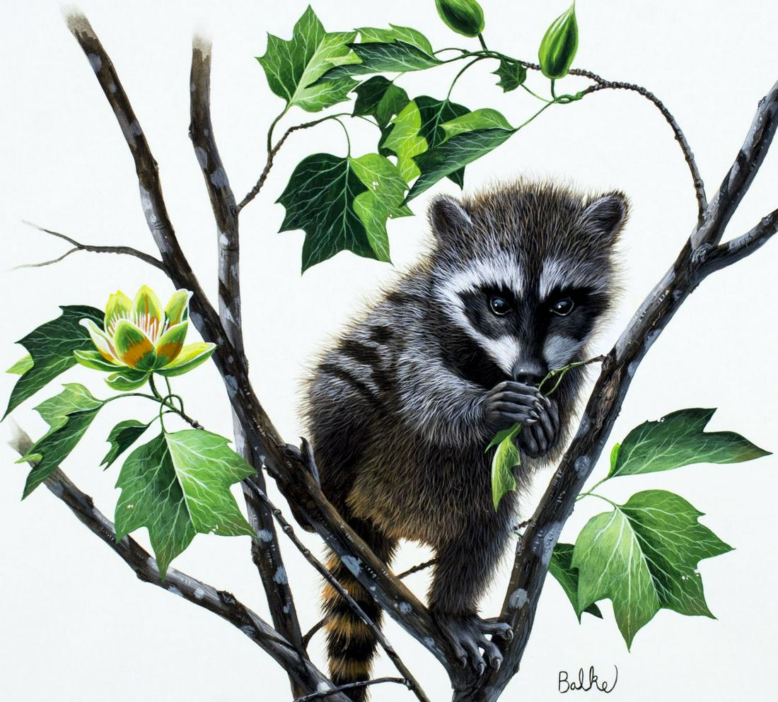 Don Balke (NC,1933-?) gouache painting (1 of 13)