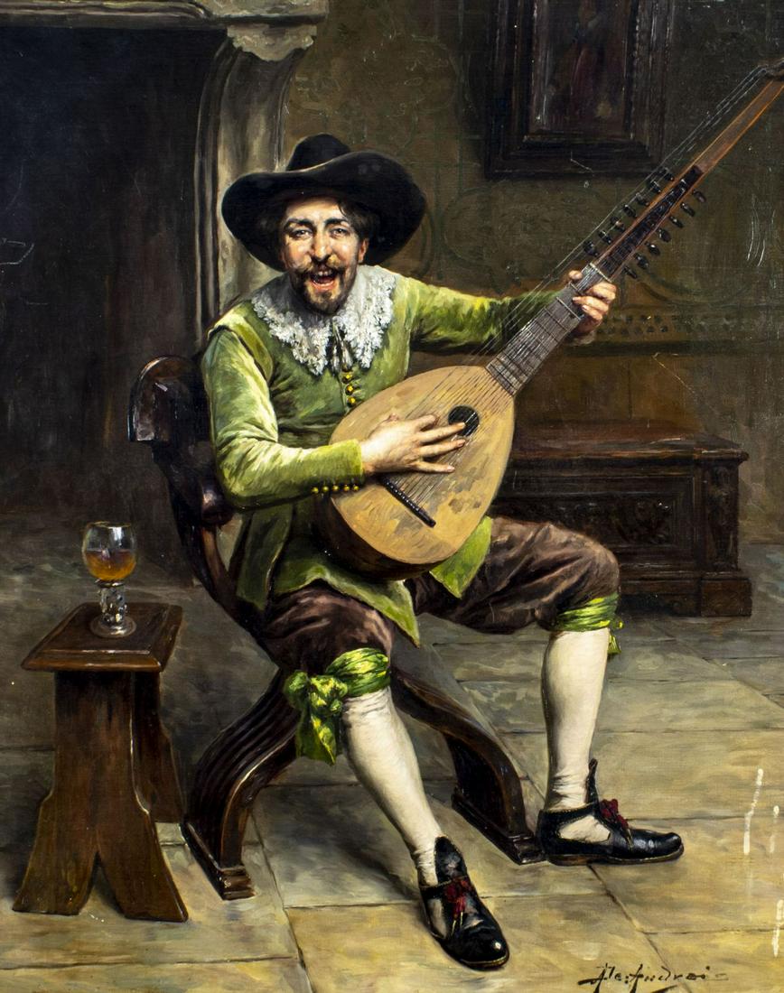 Alex De Andreis (France,Belgium,UK,1880-1929) oil painting antique (1 of 12)