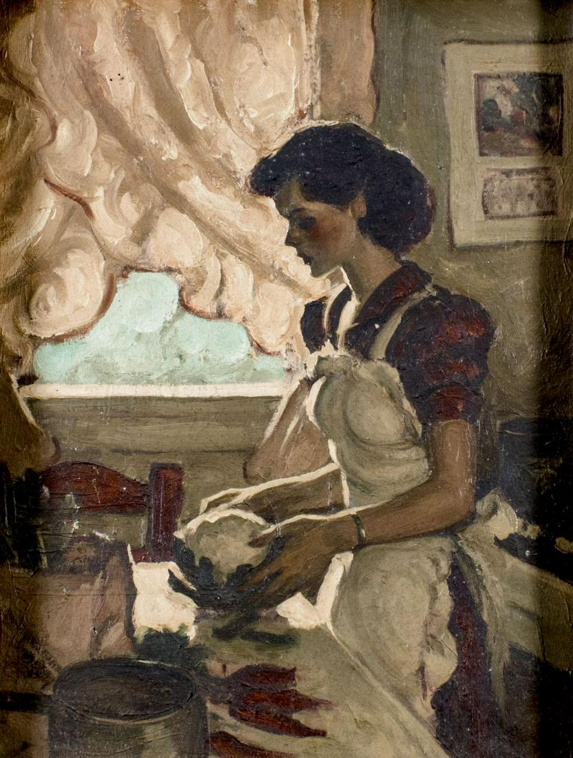 Vintage mid 20C American oil painting (1 of 12)