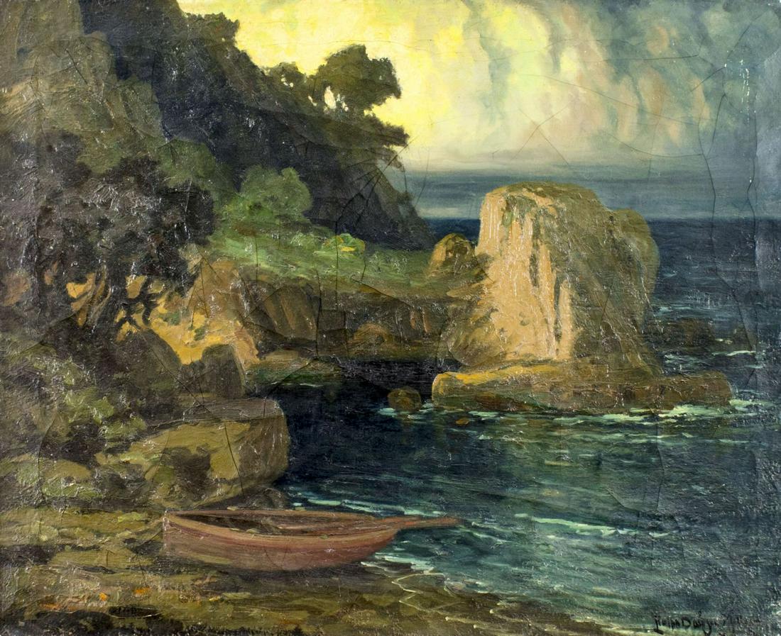 Ralph Miller (CA,OH,1858-1945) oil painting antique (1 of 15)