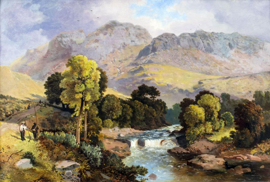 P Weston (UK,19C) oil painting antique (1 of 11)