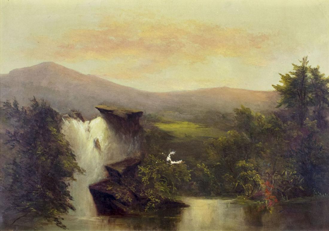 Antique 19C American oil painting (1 of 12)