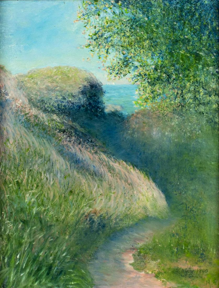 Vintage 20C Danish oil painting signed (1 of 12)