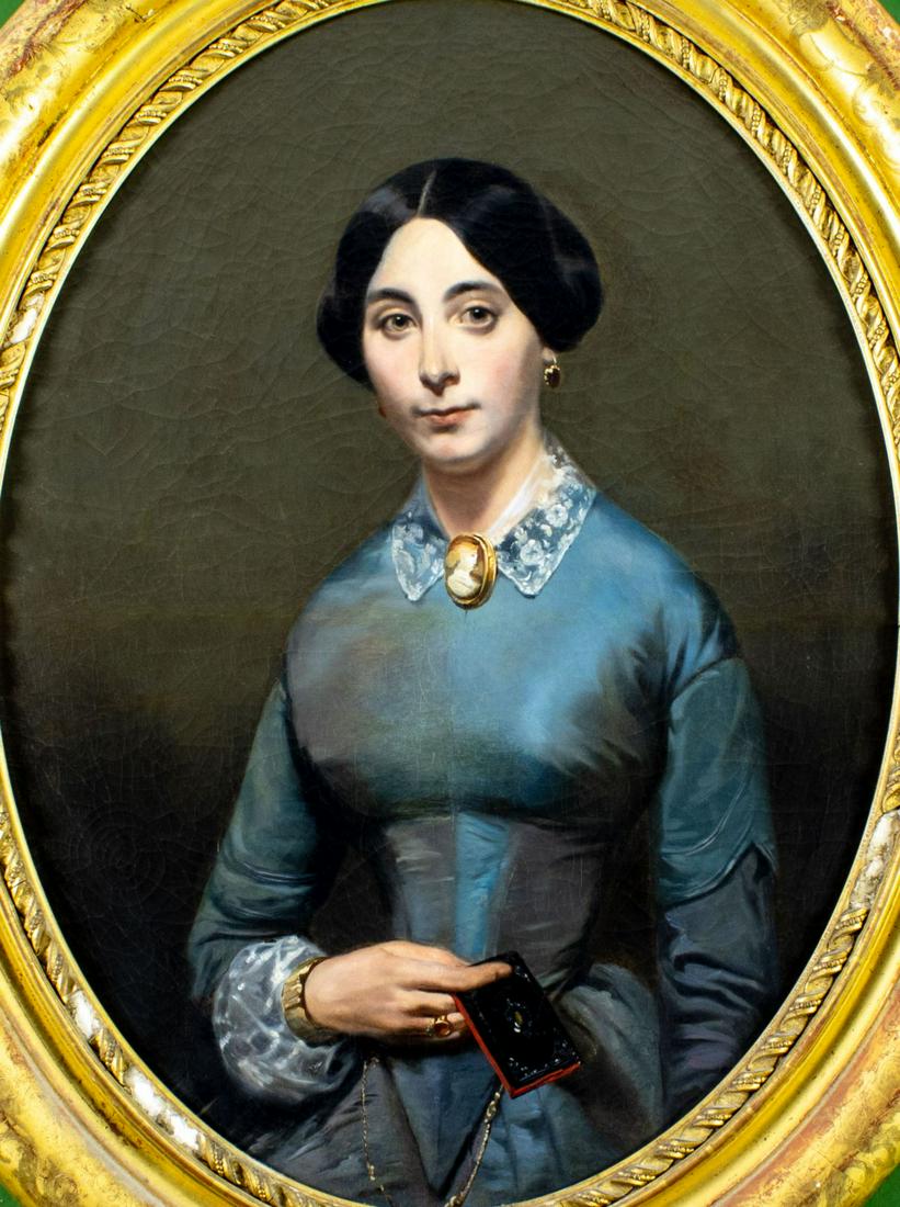 Antique 19C French oil painting (1 of 15)