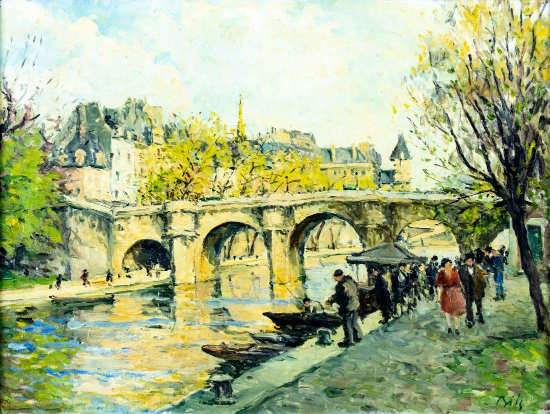 Robert Bils (US,France,20C) oil painting (1 of 14)