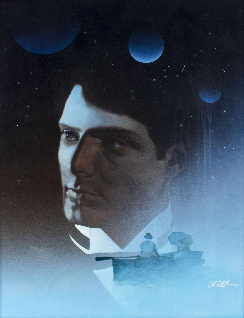 Dennis Luzak (IL,1939-?) oil painting (1 of 12)