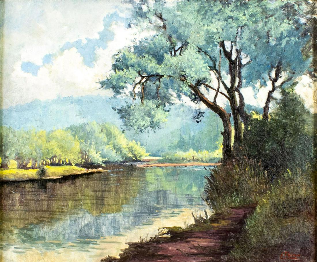 L Therer (US,mid 20C) oil painting (1 of 12)