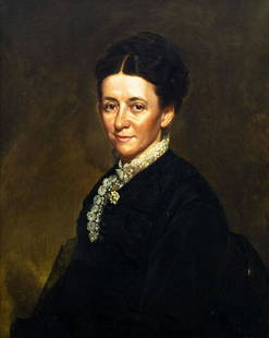 Allen Jr Smith (NY,OH,RI,MA,1810-1890) oil painting antique: ARTIST: Allen Jr Smith (New York, Ohio, Rhode Island, Massachusetts, 1810 - 1890) TITLE: Portrait of Woman YEAR: 1873 MEDIUM: oil on canvas CONDITION: Relined. Few minor inpaintings/touch ups. ART SIZ