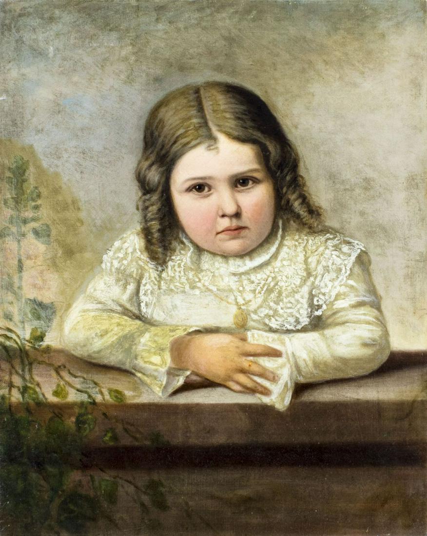 Antique early 20C American oil painting (1 of 12)