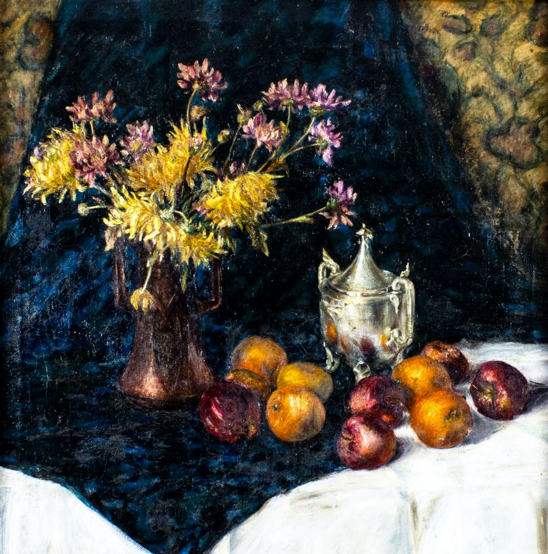 Antique early 20C American oil painting (1 of 12)