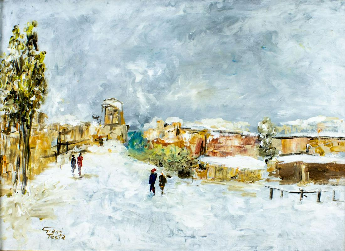 Gianni Testa (Italy,1936-?) oil painting (1 of 12)