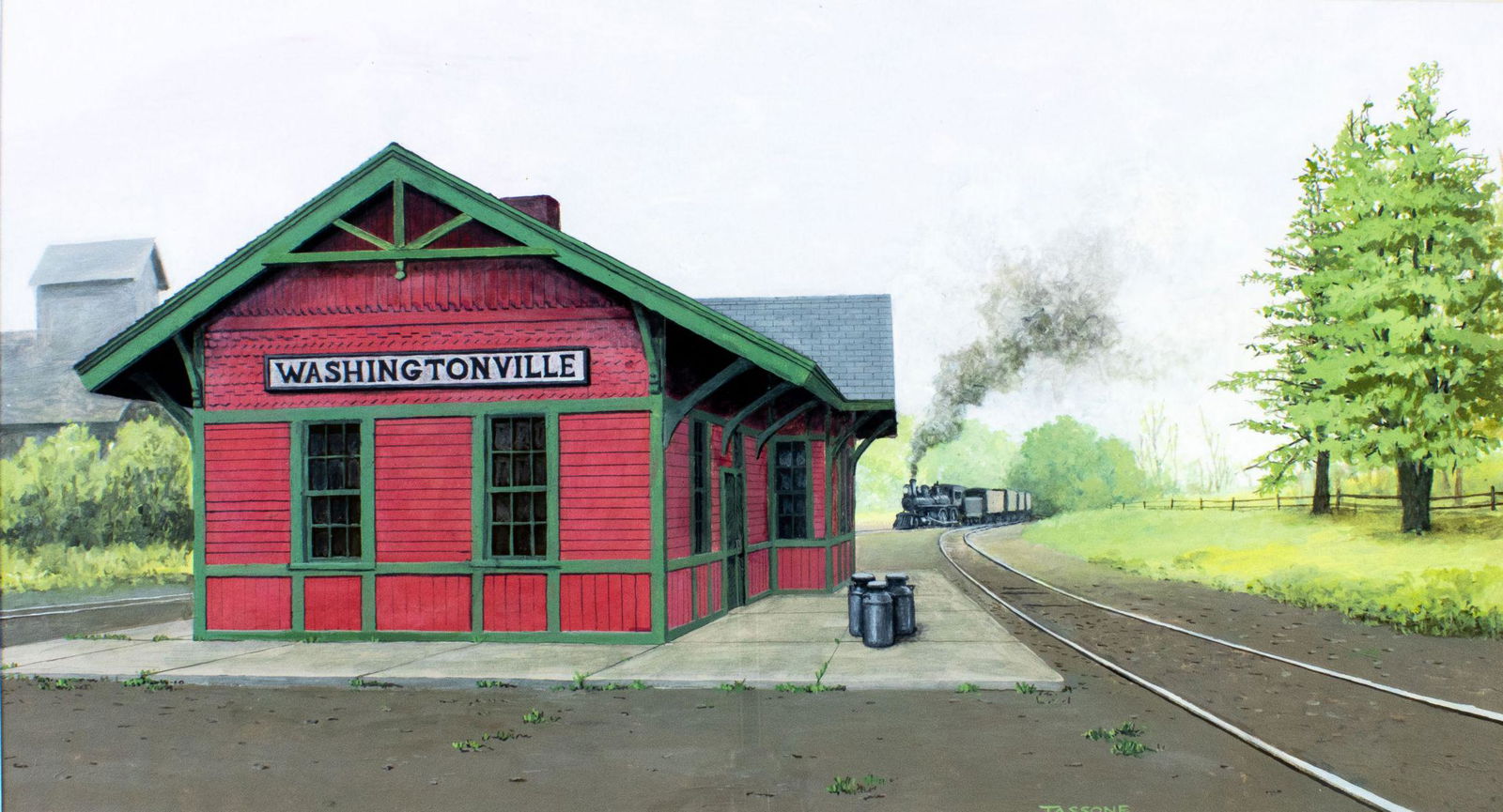 Peter Tassone (NY,20/21C) acrylic painting (1 of 12)