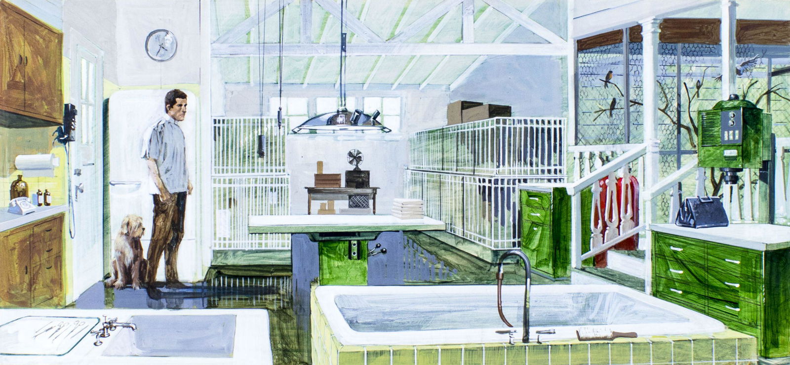 John Solie (AZ,OR,b 1937) gouache painting (1 of 11)